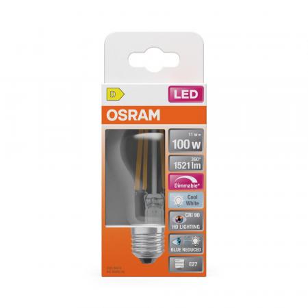 OSRAM E27 LED SUPERSTAR PLUS Leuchtmittel HD LIGHTING klar dimmbar 11W wie 100W neutralweißes Licht & hohe Farbwiedergabe